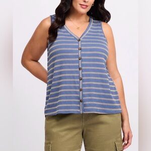 Gilly Ivy Button Front Knit Tank - Size 2X